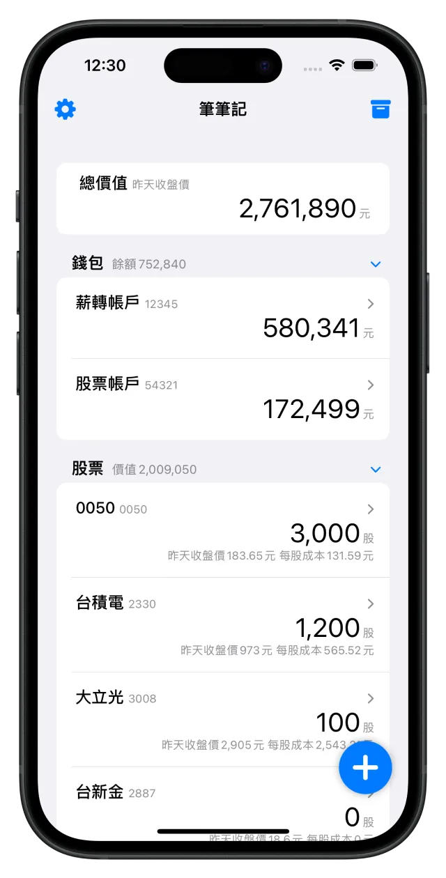 錢包和股票